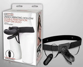 Lux Fetish Unisex Vibrating Hollow Double Penetration Strap-On D Strap On Sextoys